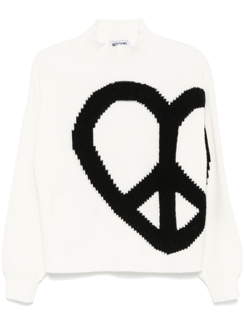 MOSCHINO JEANS Peace & Love 毛衣 - 白色