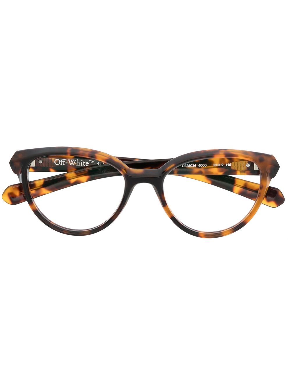 Off-White Eyewear 圆框光学眼镜 - 褐色
