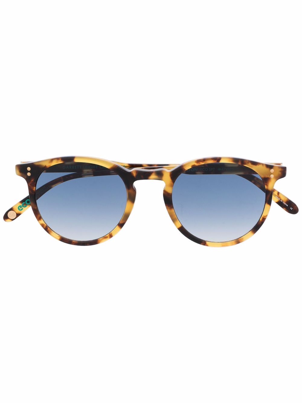 Garrett Leight Carlton Eco 圆框太阳眼镜 - 褐色