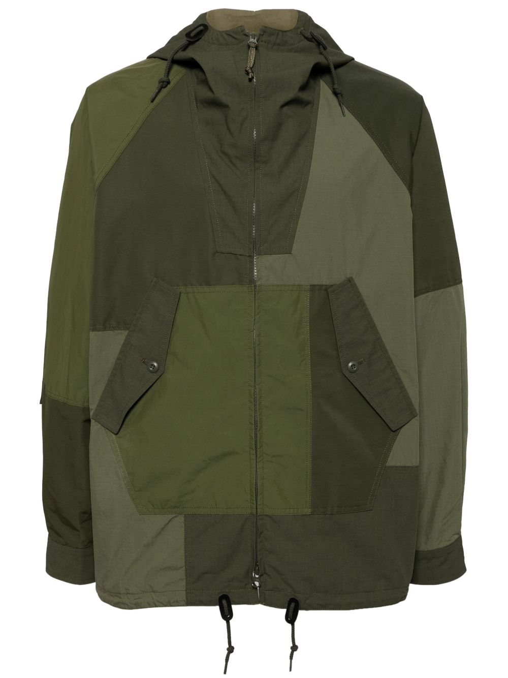 Comme des Garçons Homme 拼贴设计夹克 - 绿色