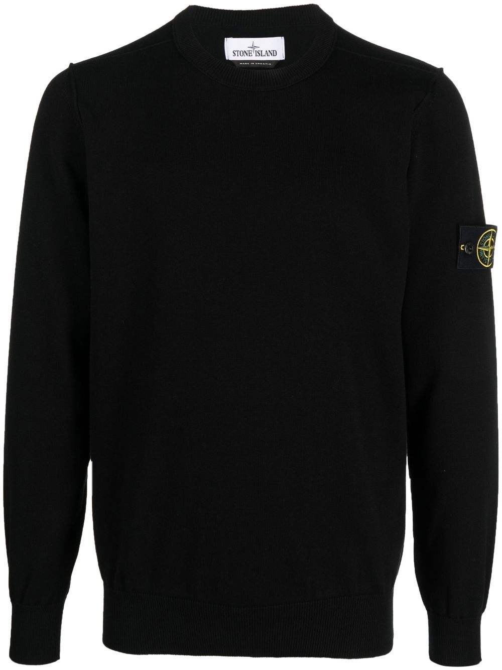 Stone Island Compass 图案圆领卫衣 - 黑色