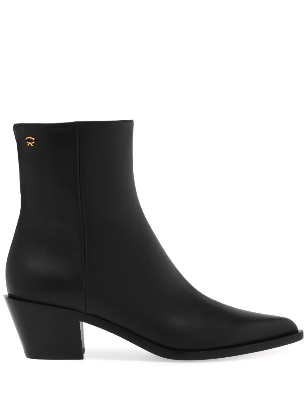 Gianvito Rossi Kinney 尖头及踝靴 - 黑色