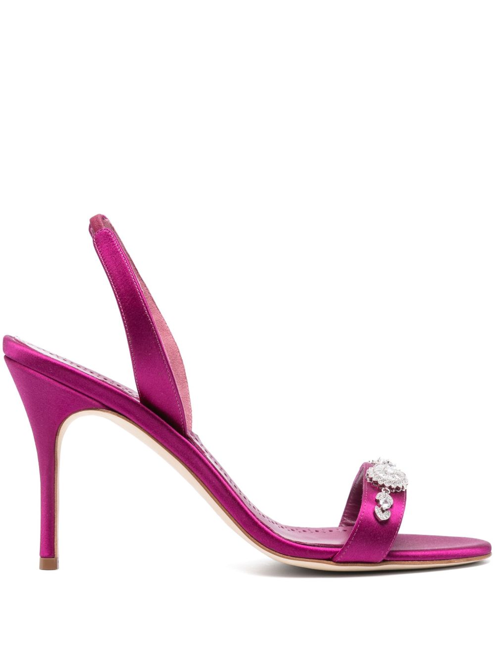 Manolo Blahnik Lamisan 裹踝高跟凉鞋（9厘米） - 粉色