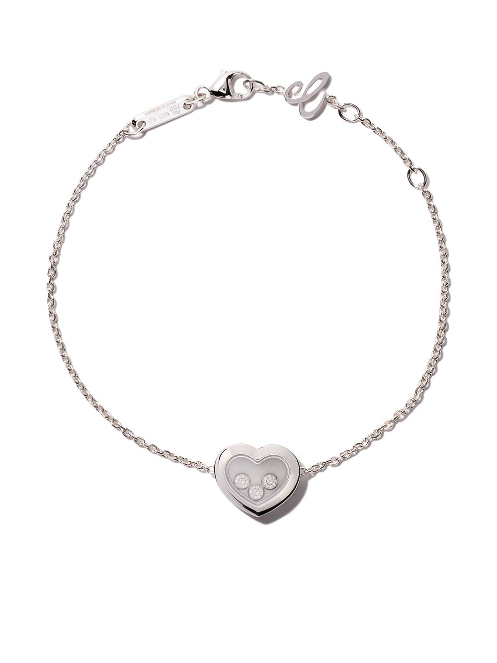 Chopard 18k白金Happy Diamonds Icons手链 - 银色