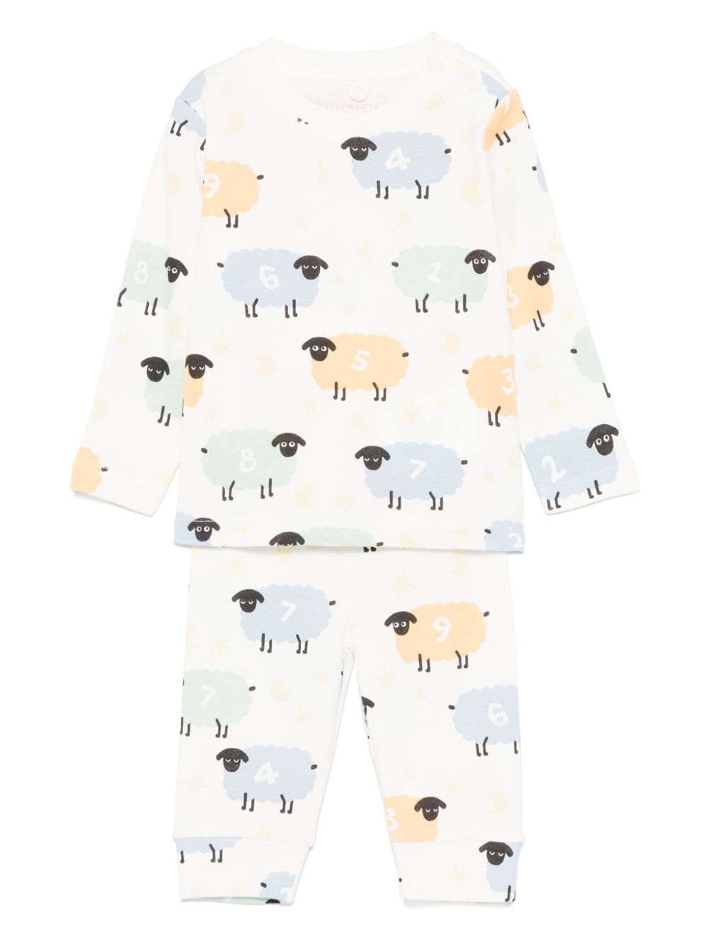 Stella McCartney Kids 绵羊图案套装 - 白色