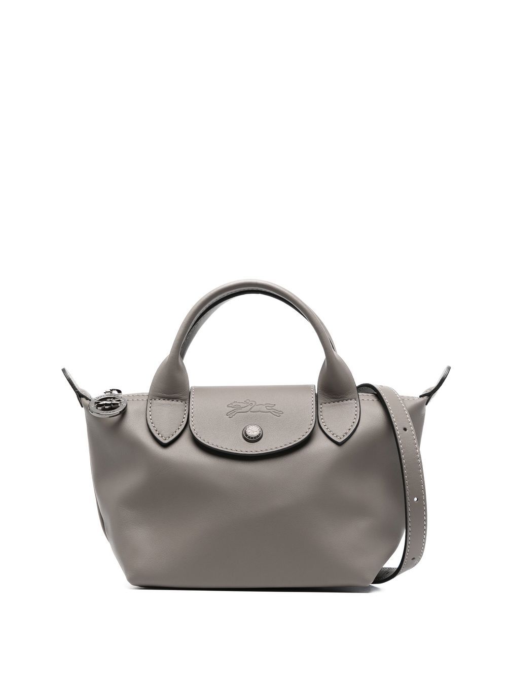 Longchamp Le Pliage 顶置手柄手提包 - 灰色