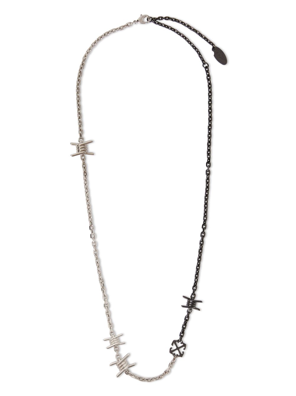 Off-White Barbed Wire 项链 - 银色