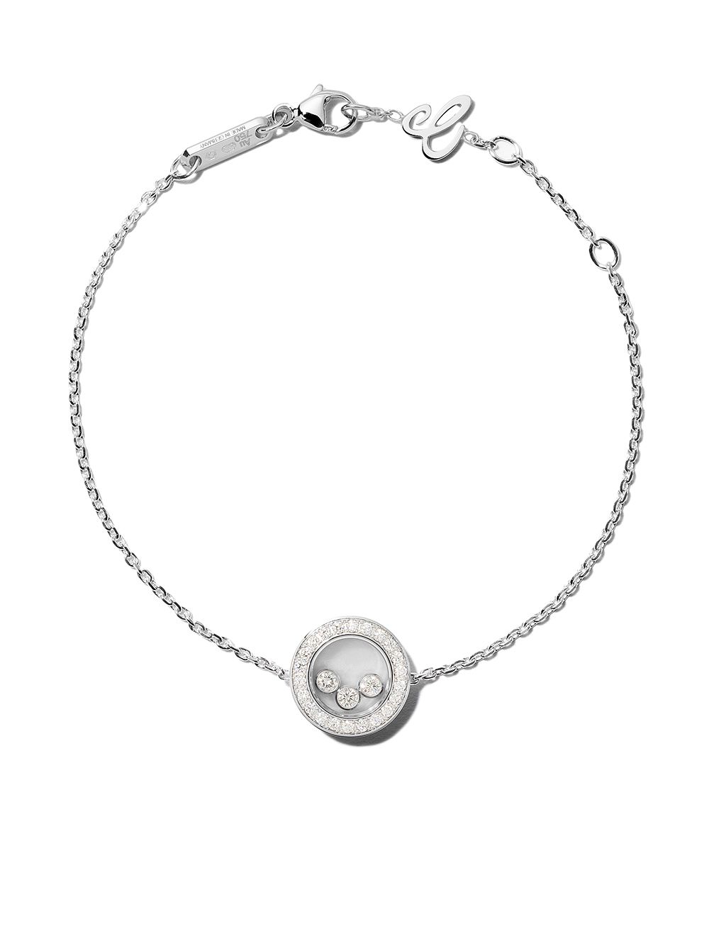 Chopard 18k白金Happy Diamonds Icons手链 - 银色