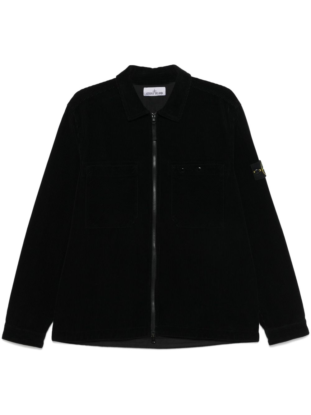 Stone Island 灯芯绒衬衫 - 黑色