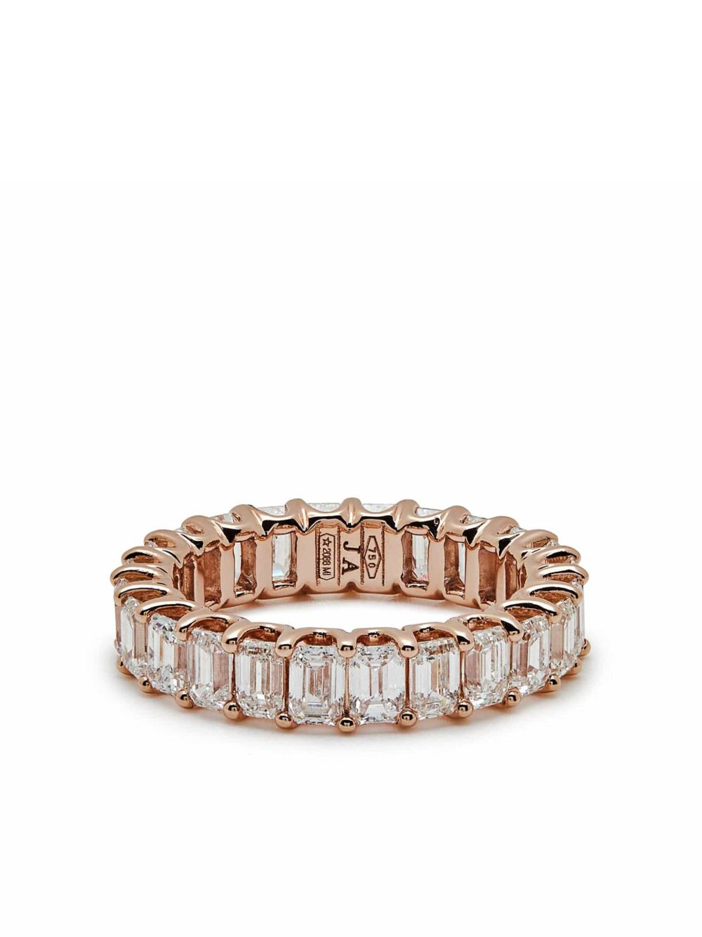Jewels Aficionado Eternity 18K玫瑰金钻石戒指 - 粉色