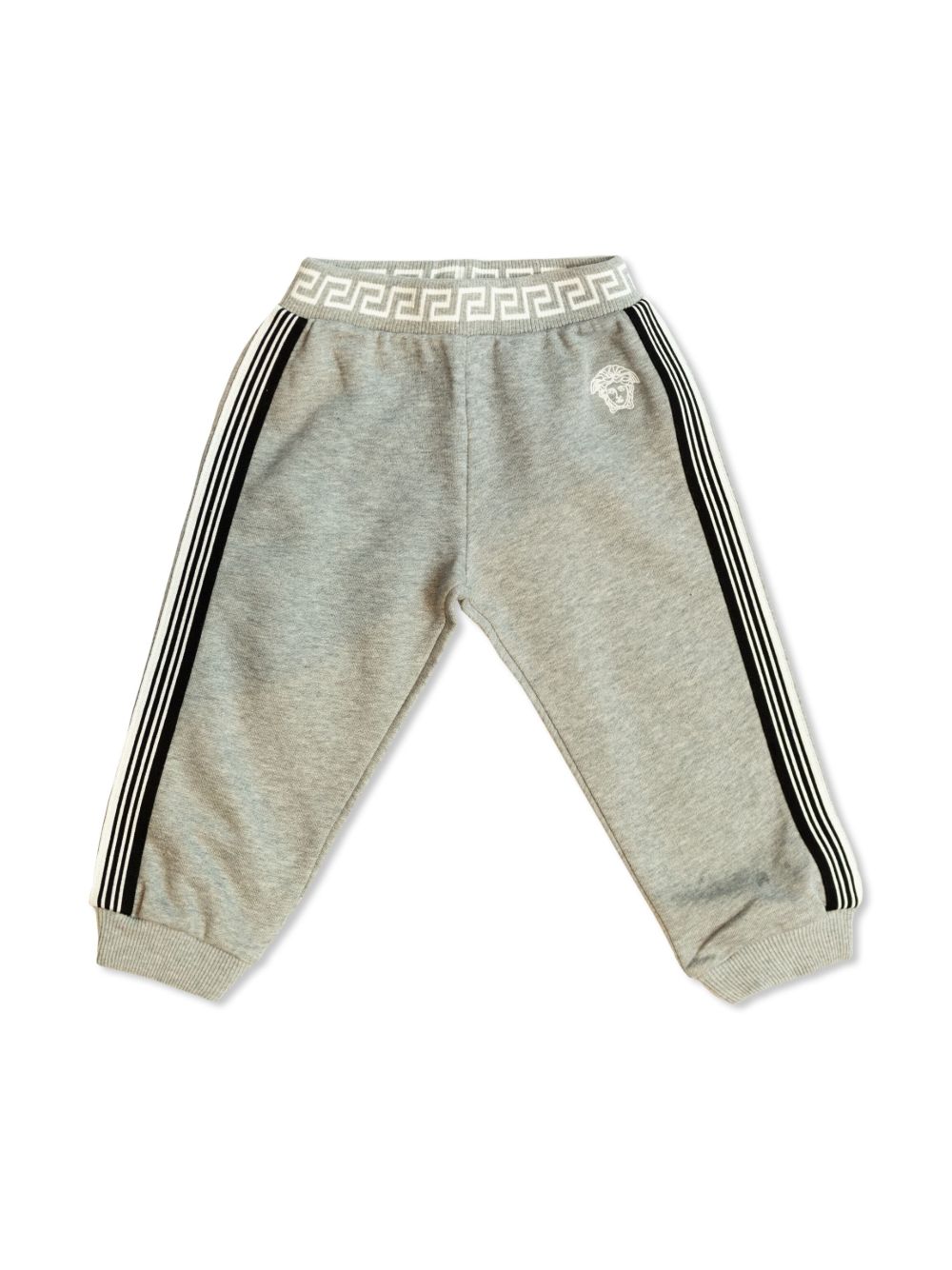 Versace Kids logo印花运动裤 - 灰色