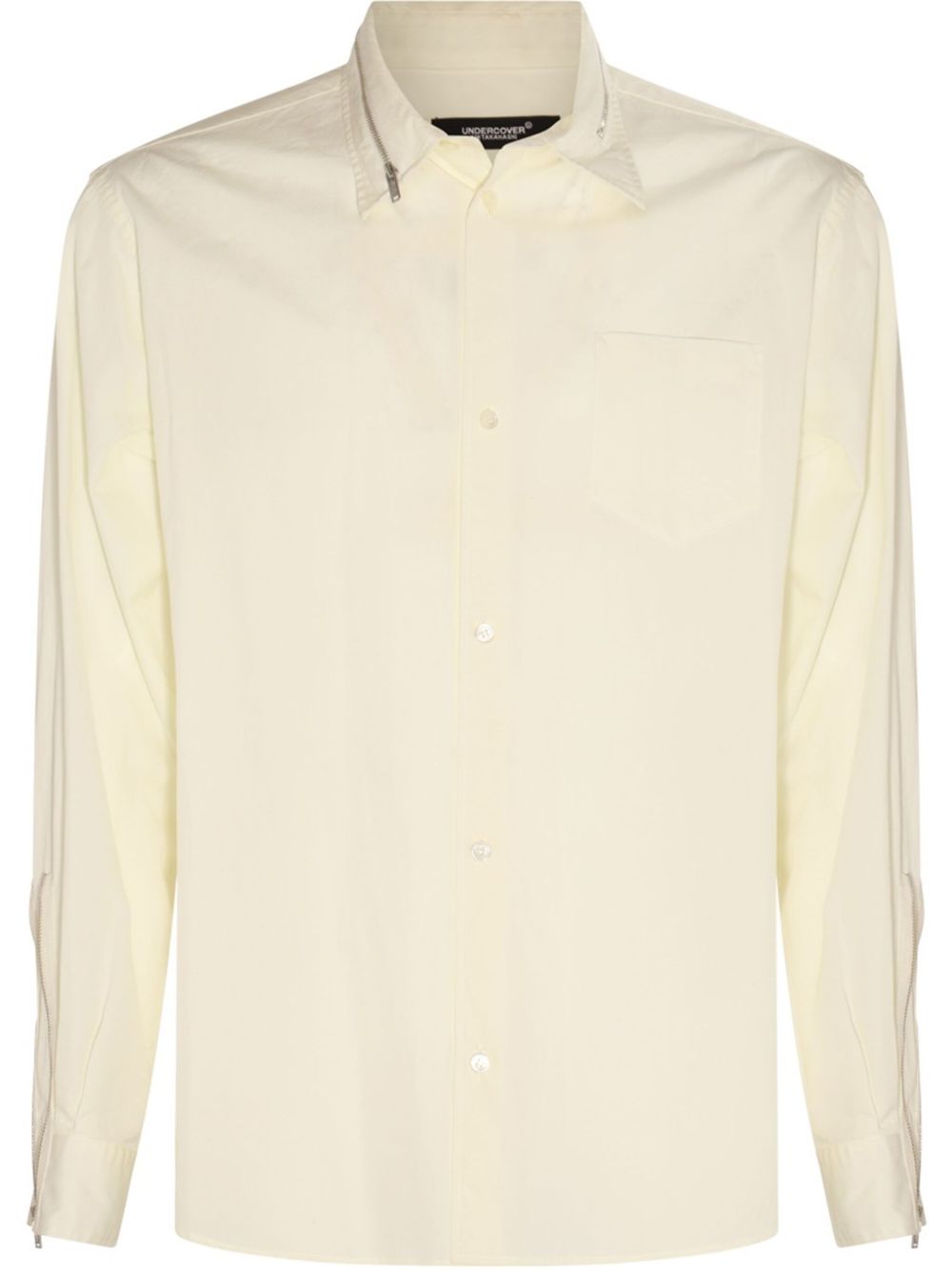 Undercover zip-detailing cotton shirt - 黄色