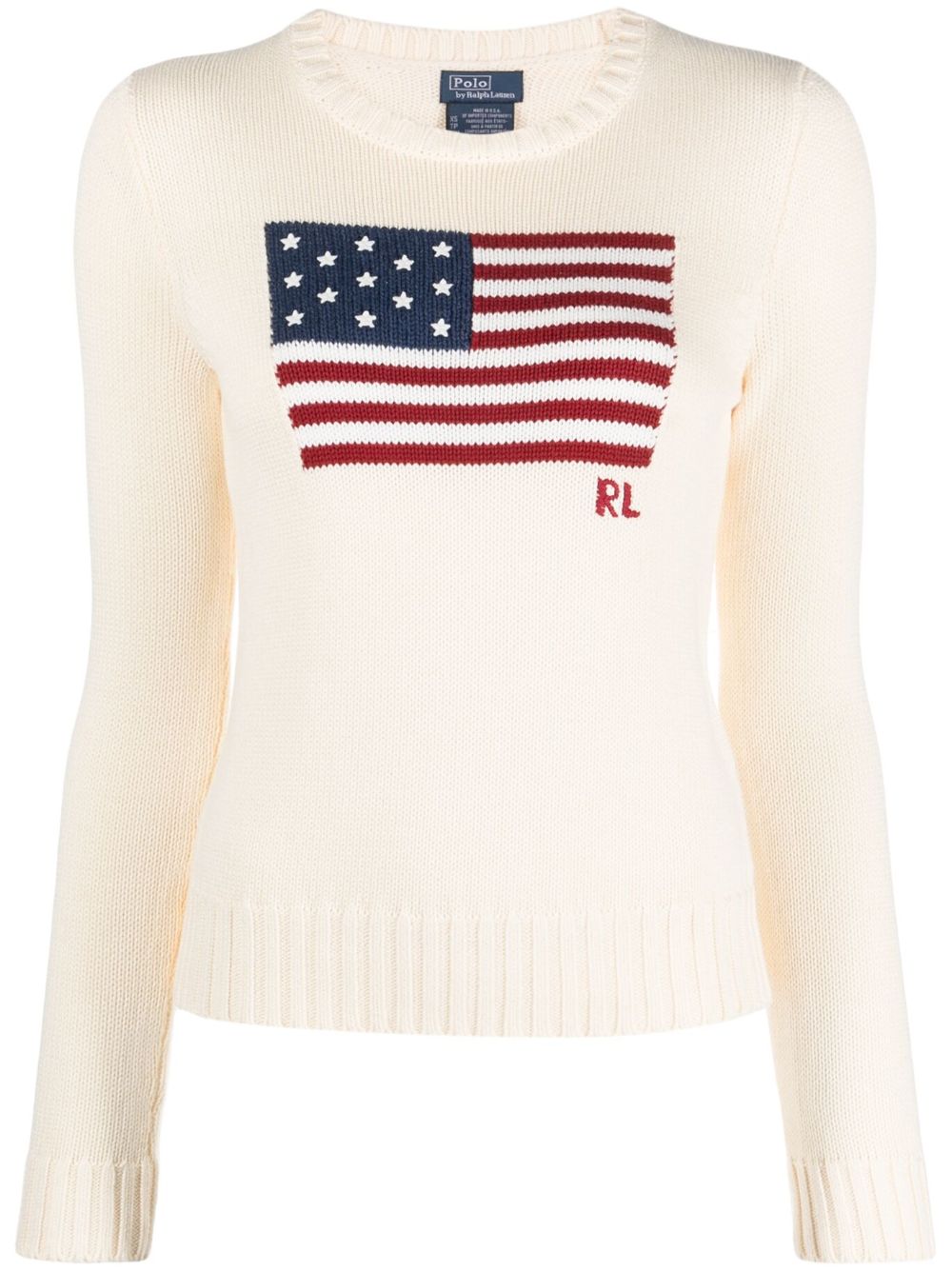 Polo Ralph Lauren 国旗嵌花棉毛衣 - 中性色