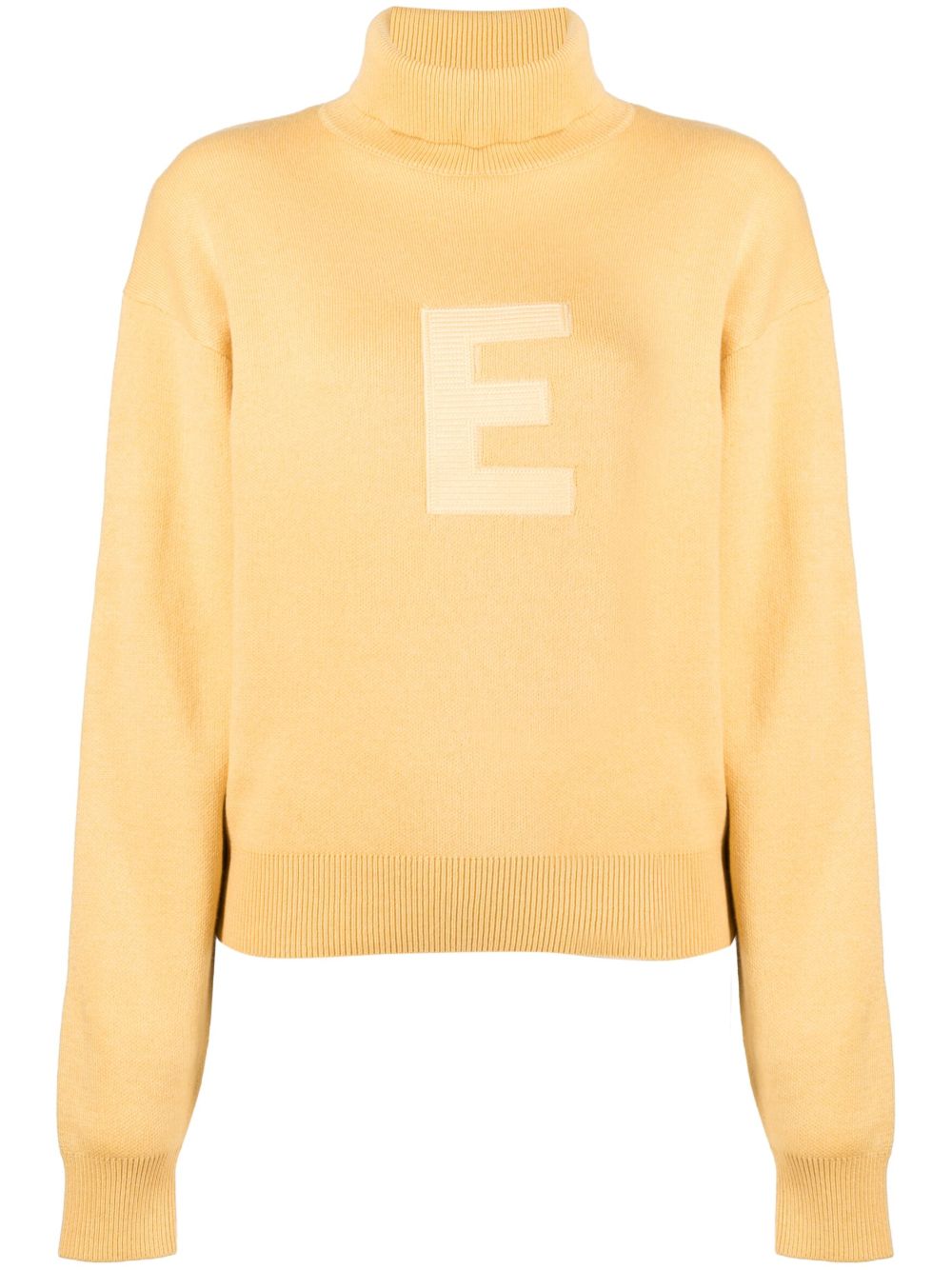 FEAR OF GOD ESSENTIALS logo刺绣高领卫衣 - 黄色