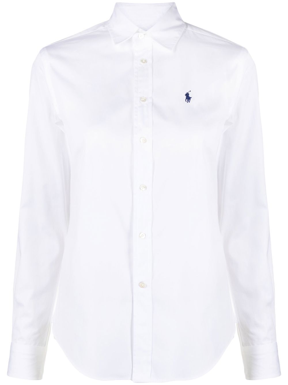 Polo Ralph Lauren logo刺绣衬衫 - 白色