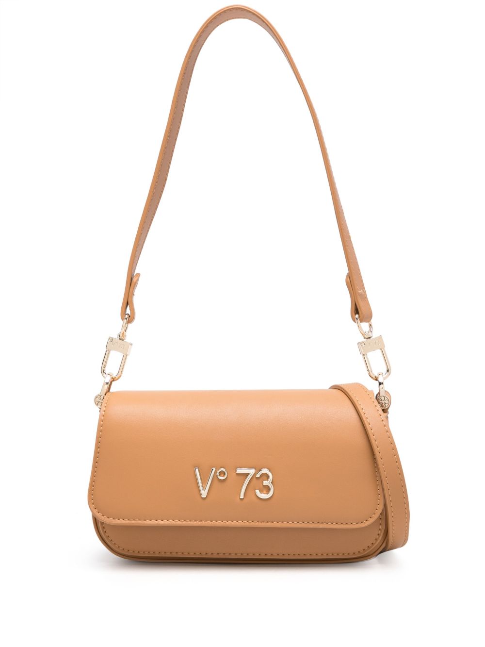 V°73 Bamboo logo字母单肩包 - 褐色