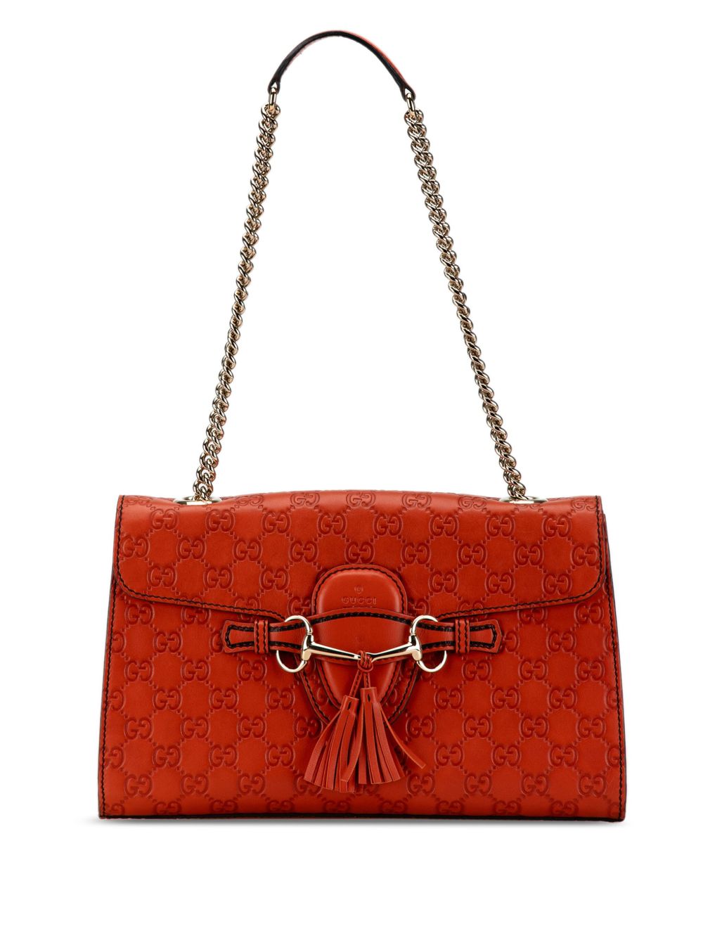 Gucci Pre-Owned Microguccissima Emily 中号单肩包（2000-2015年典藏款） - 橘色