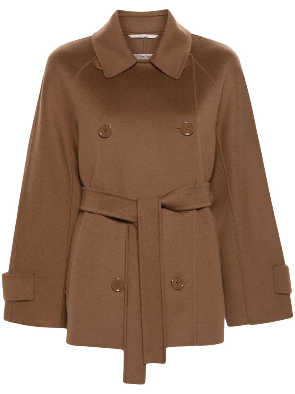 'S Max Mara Louis 双排扣初剪羊毛夹克 - 褐色
