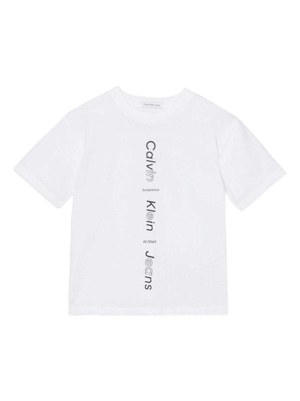Calvin Klein Kids logo印花T恤 - 白色