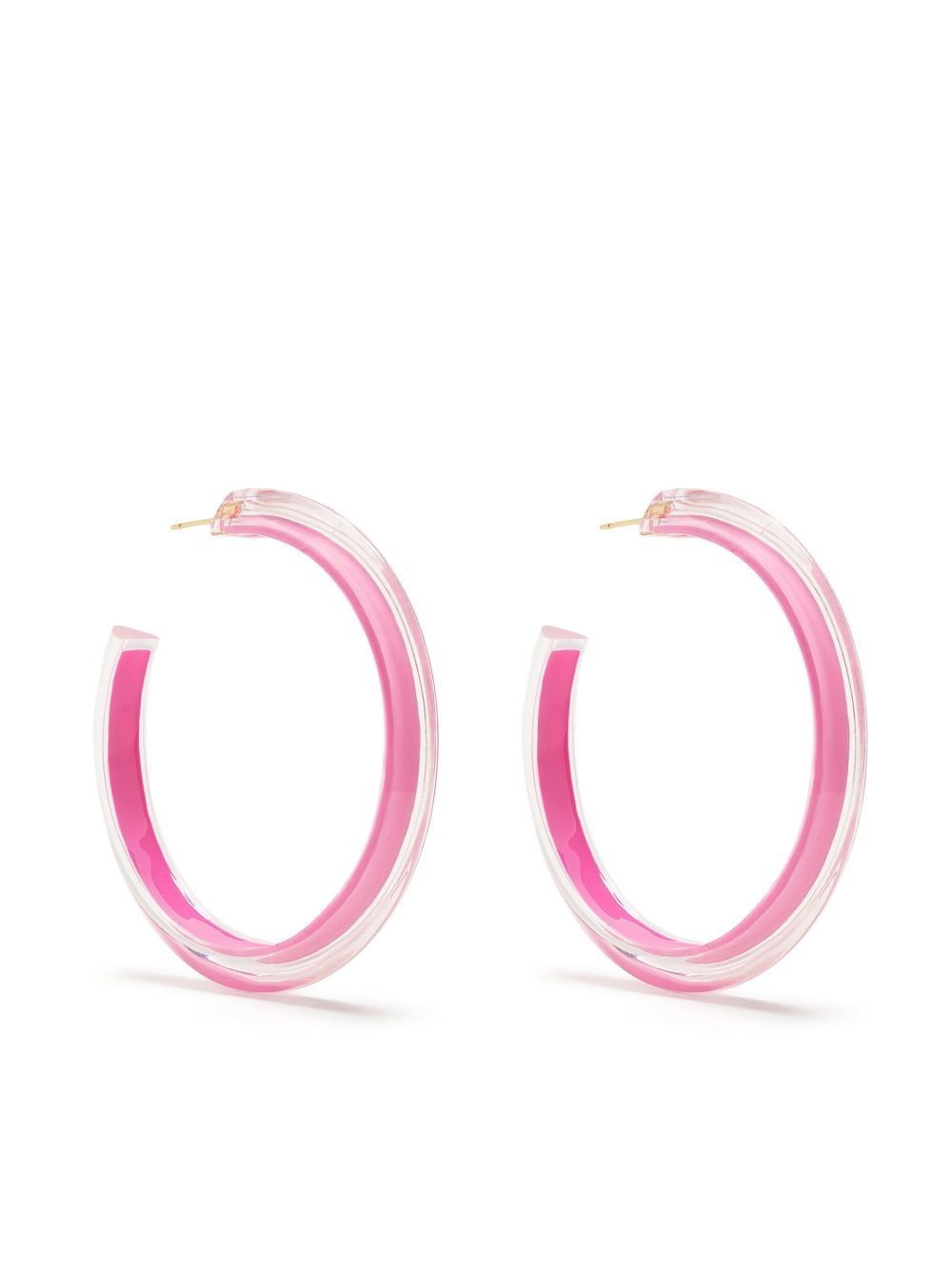 Alison Lou Jelly Hoop 中号耳环 - 粉色