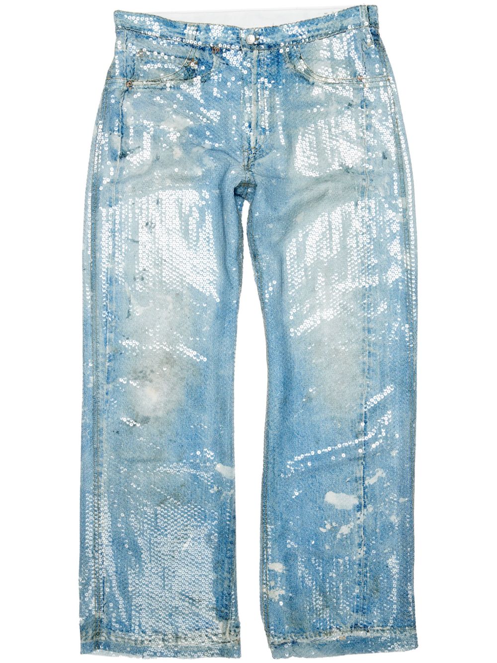 Acne Studios 亮片牛仔裤 - 蓝色