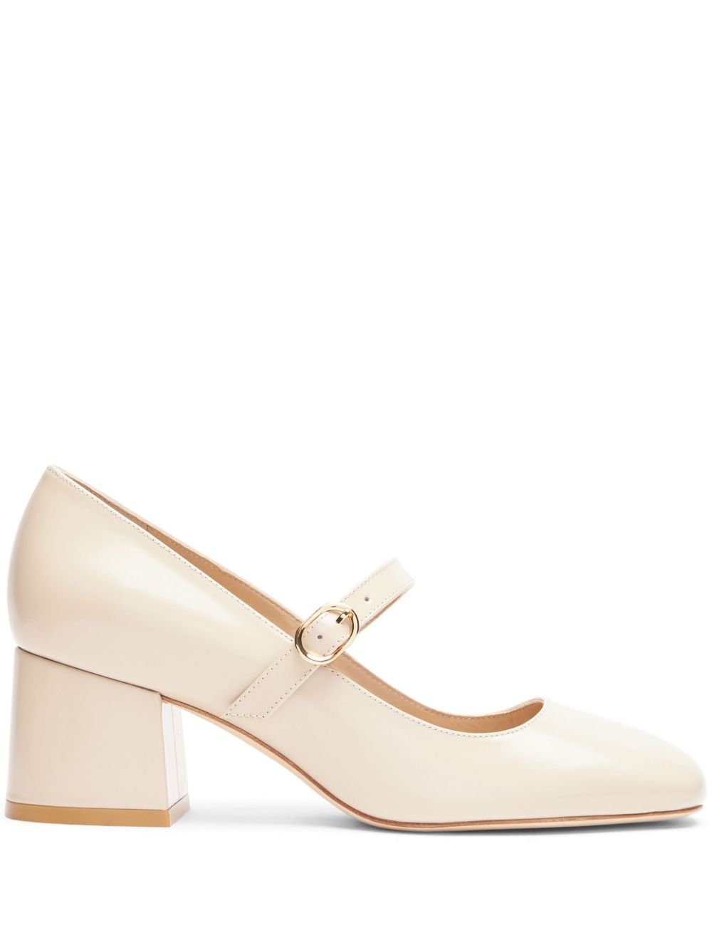 Stuart Weitzman Skyhigh 皮质中跟鞋 - 白色