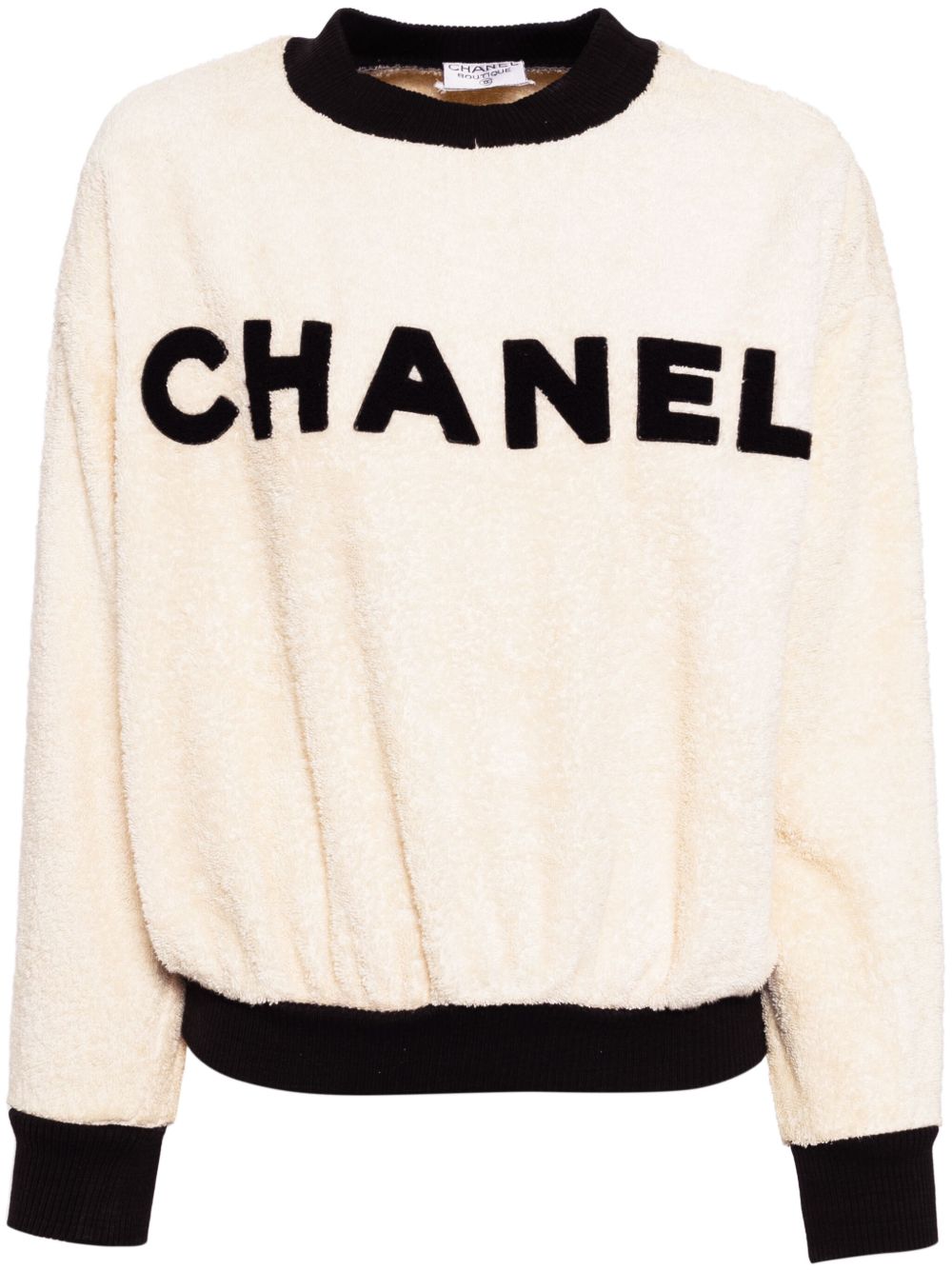 CHANEL Pre-Owned 标贴卫衣（1990-2000年典藏款） - 中性色
