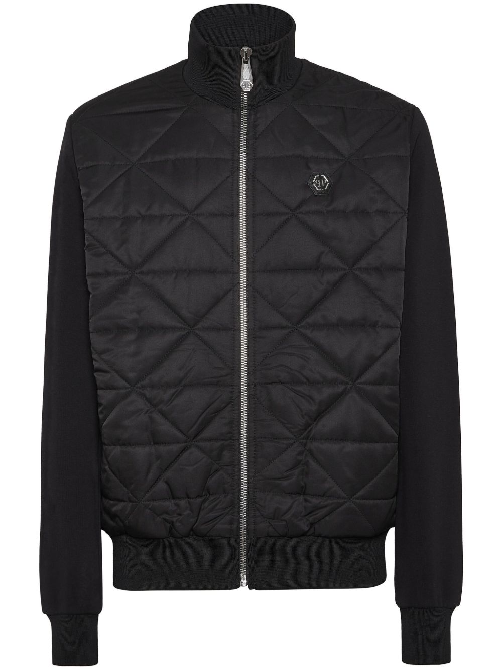 Philipp Plein 绗缝运动夹克 - 黑色
