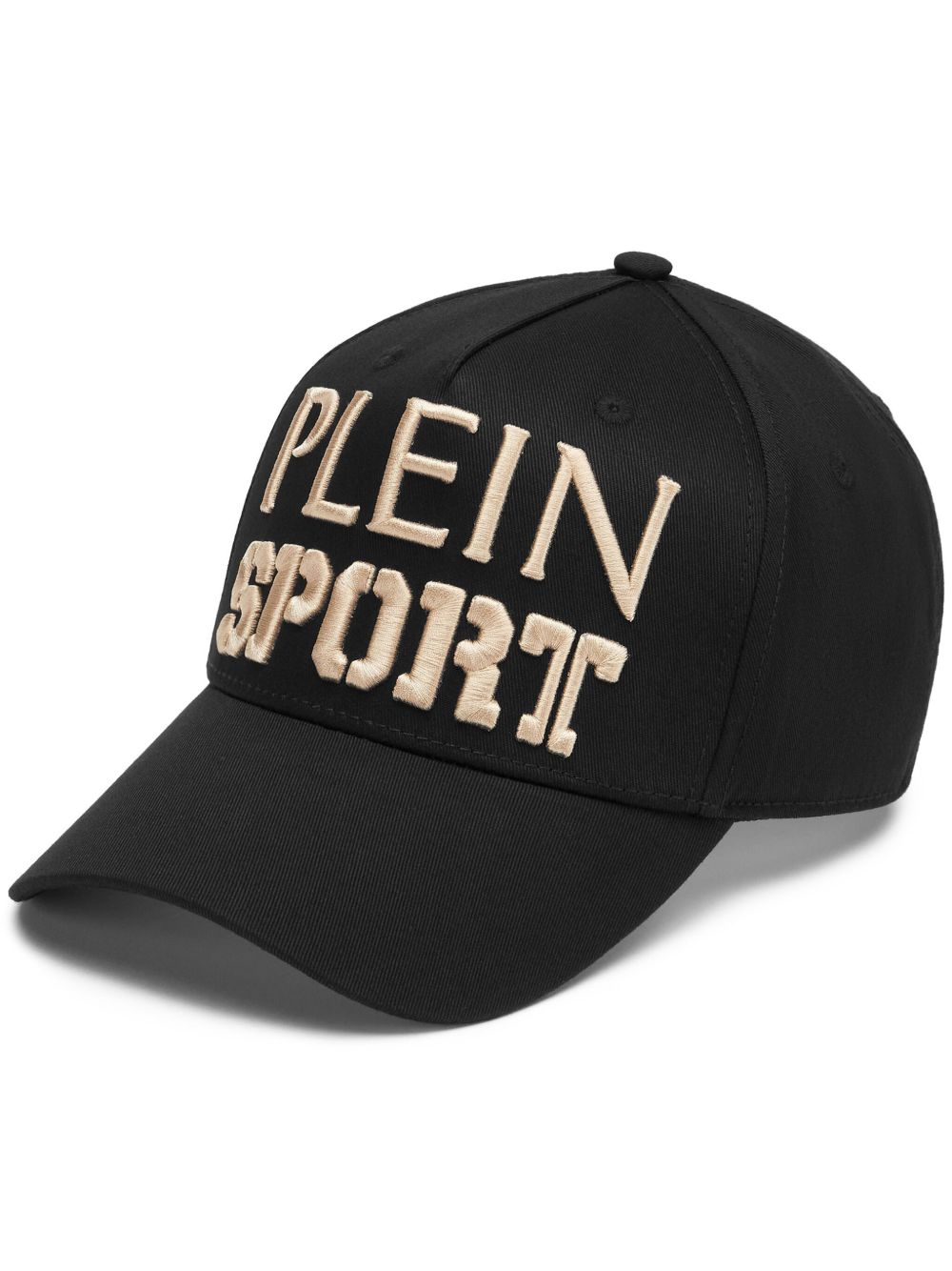 Plein Sport logo刺绣棒球帽 - 黑色