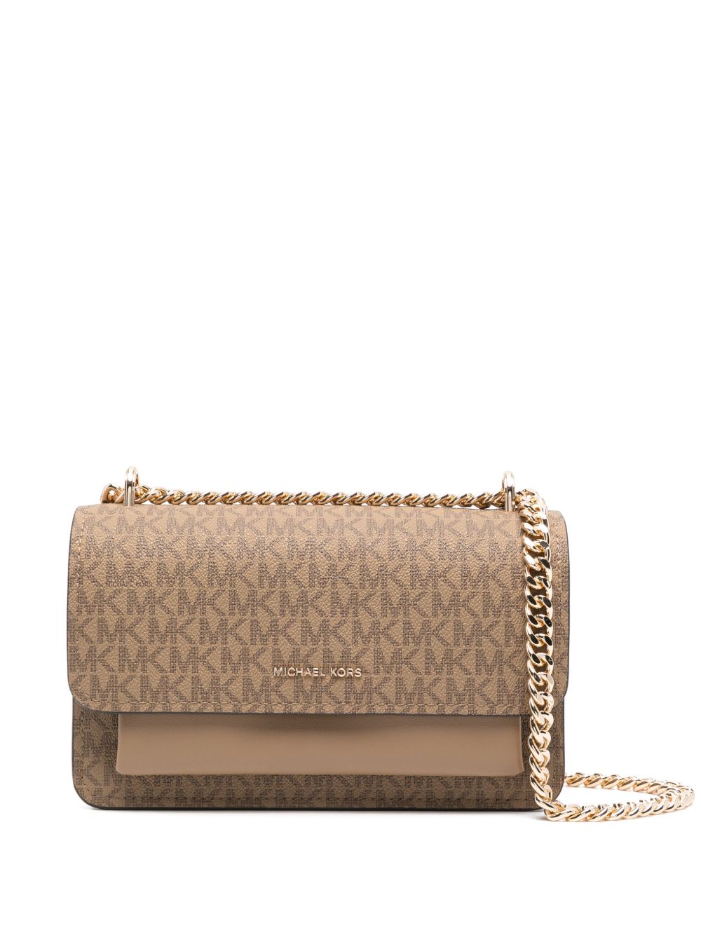 Michael Kors 经典logo印花单肩包 - 褐色