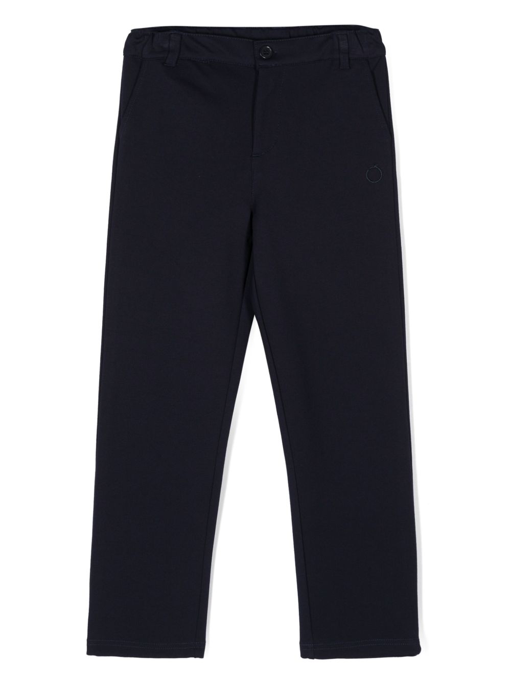 TRUSSARDI JUNIOR logo刺绣长裤 - 蓝色