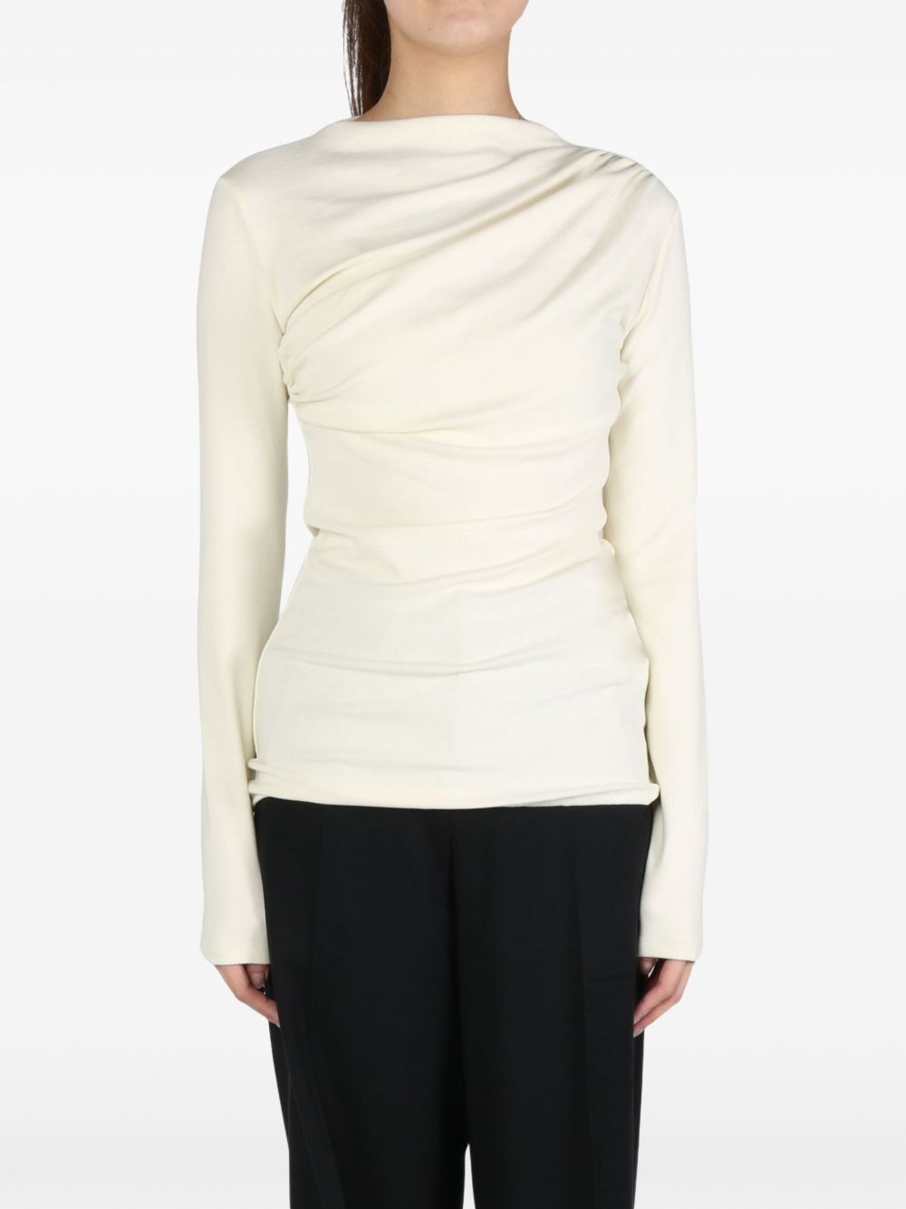 ATELIER NEW YORK draped top - 白色