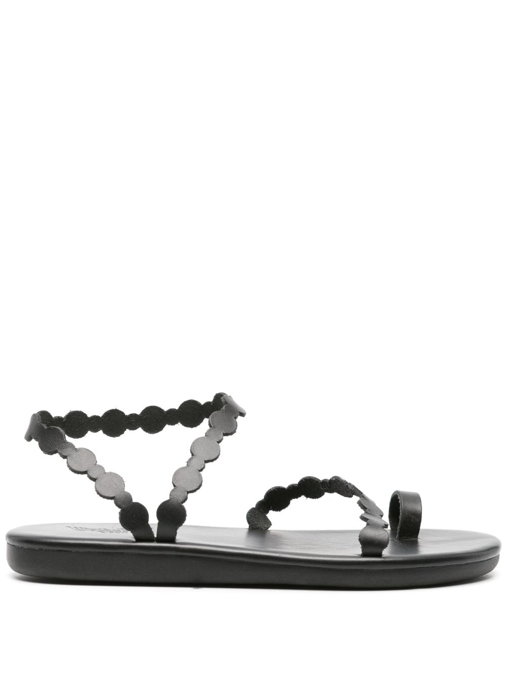 Ancient Greek Sandals Cronos 平底皮质凉鞋 - 黑色