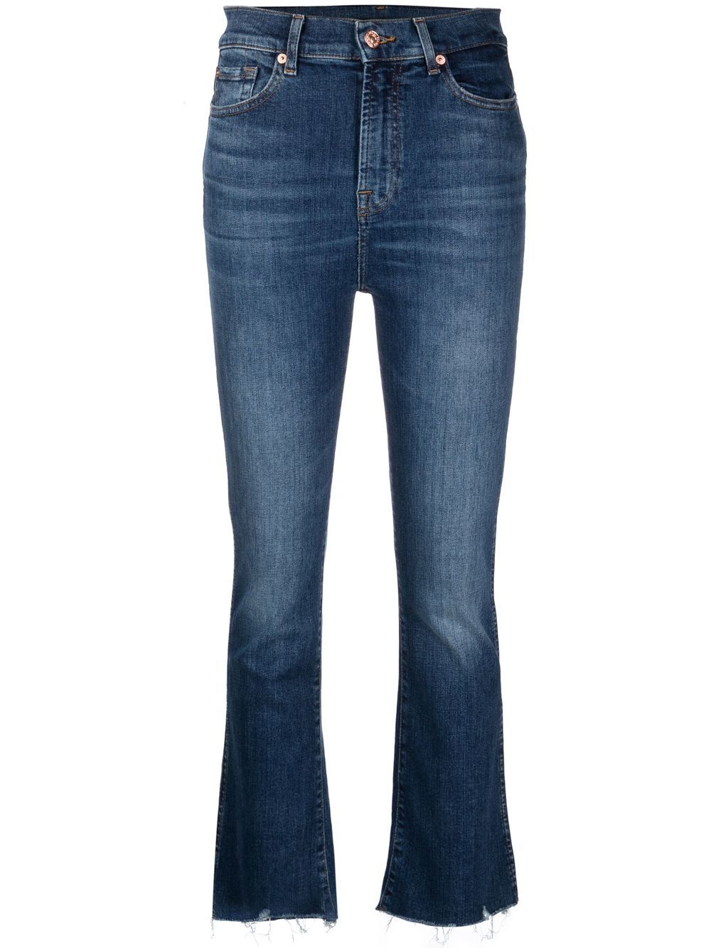7 For All Mankind 露踝牛仔裤 - 蓝色