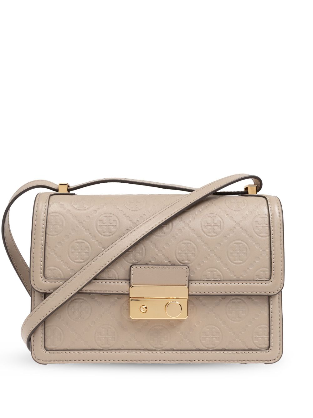 Tory Burch T Monogram 皮质单肩包 - 中性色