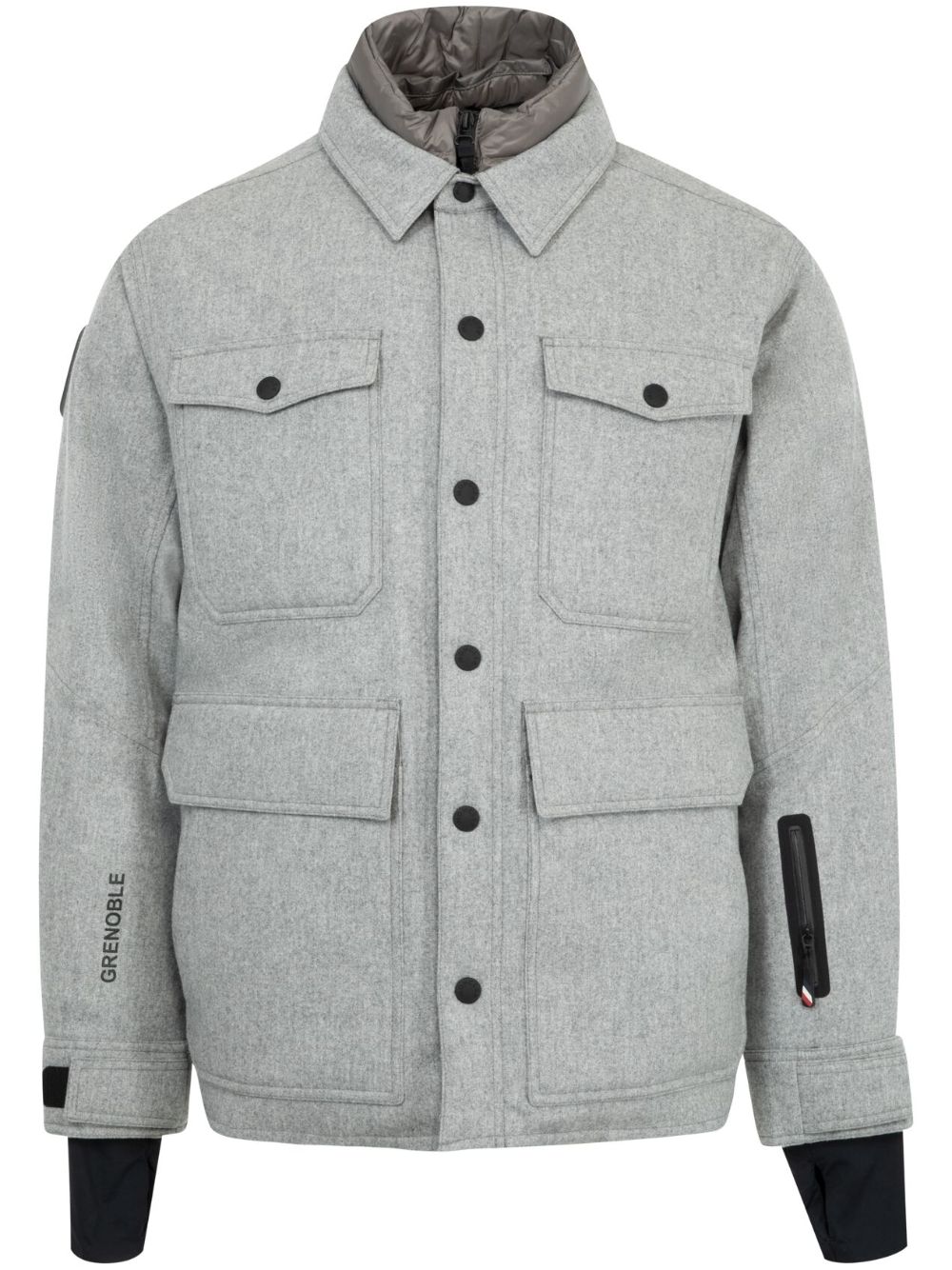 Moncler Grenoble Antuco 衬衫式夹克 - 灰色