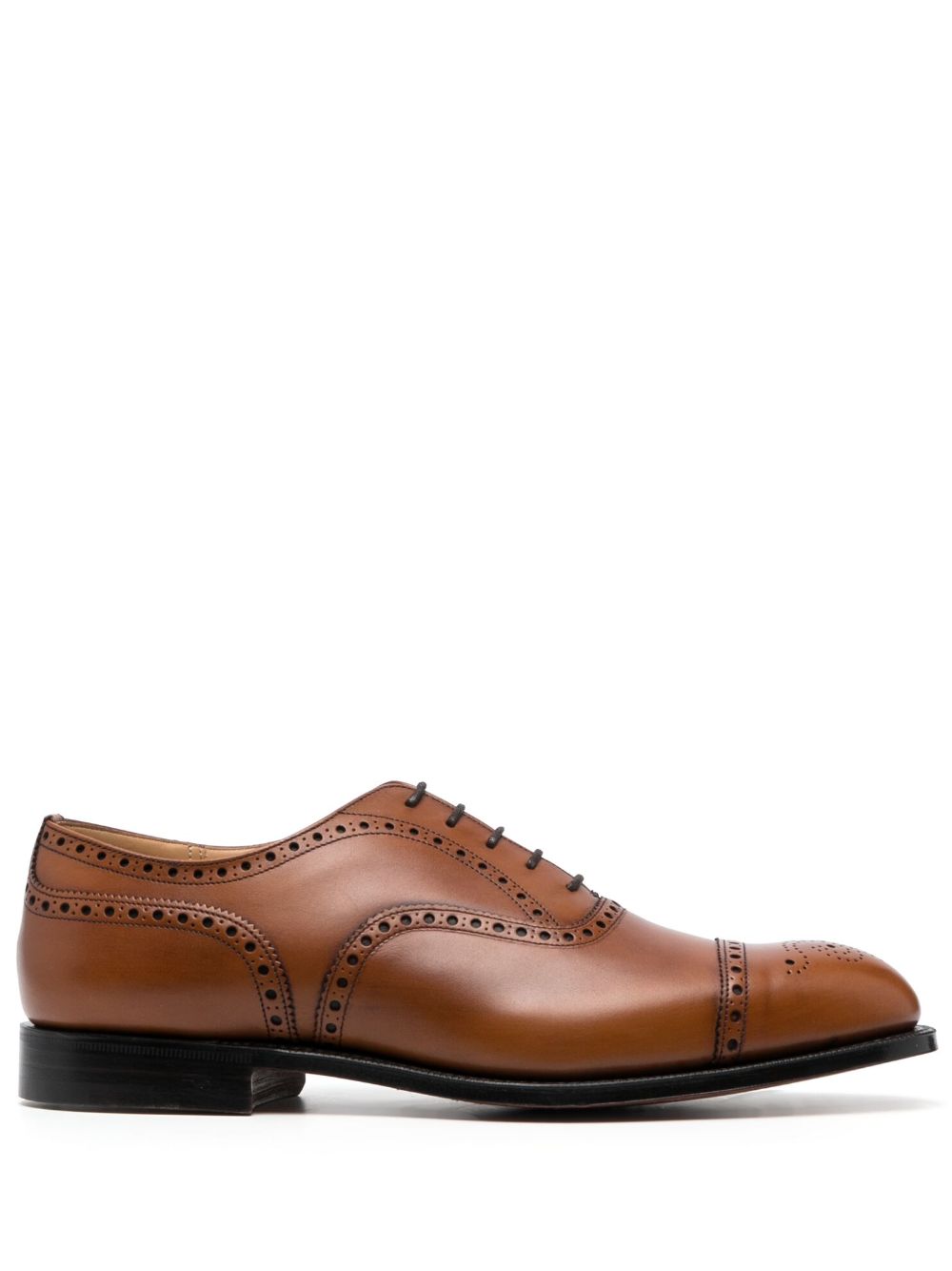 Church's Nevada Oxford 皮质布洛克鞋 - 褐色