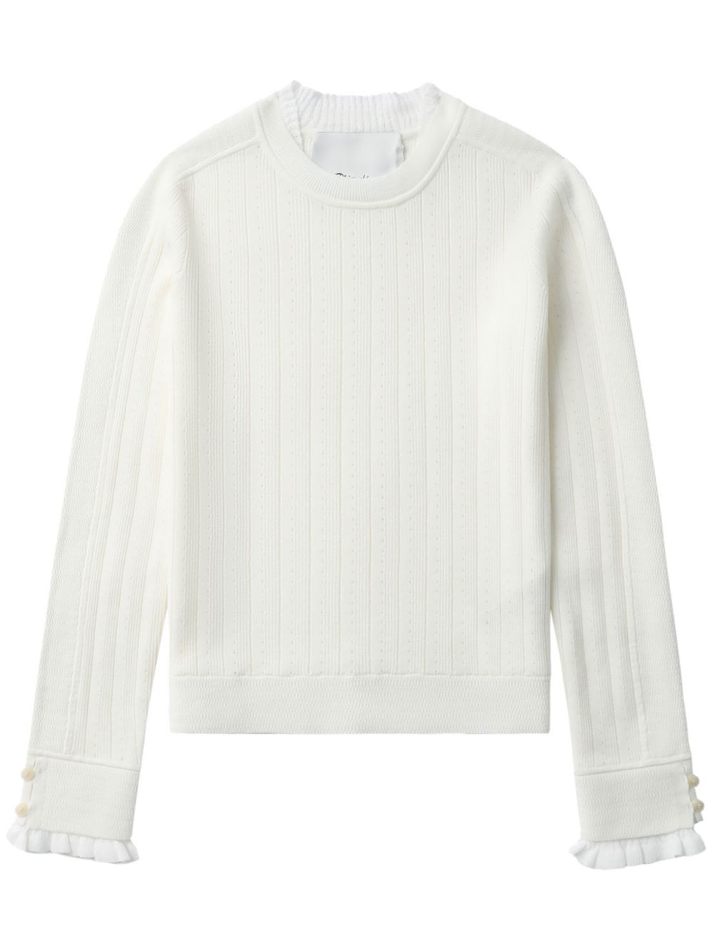 3.1 Phillip Lim Fluid 罗纹毛衣 - 白色