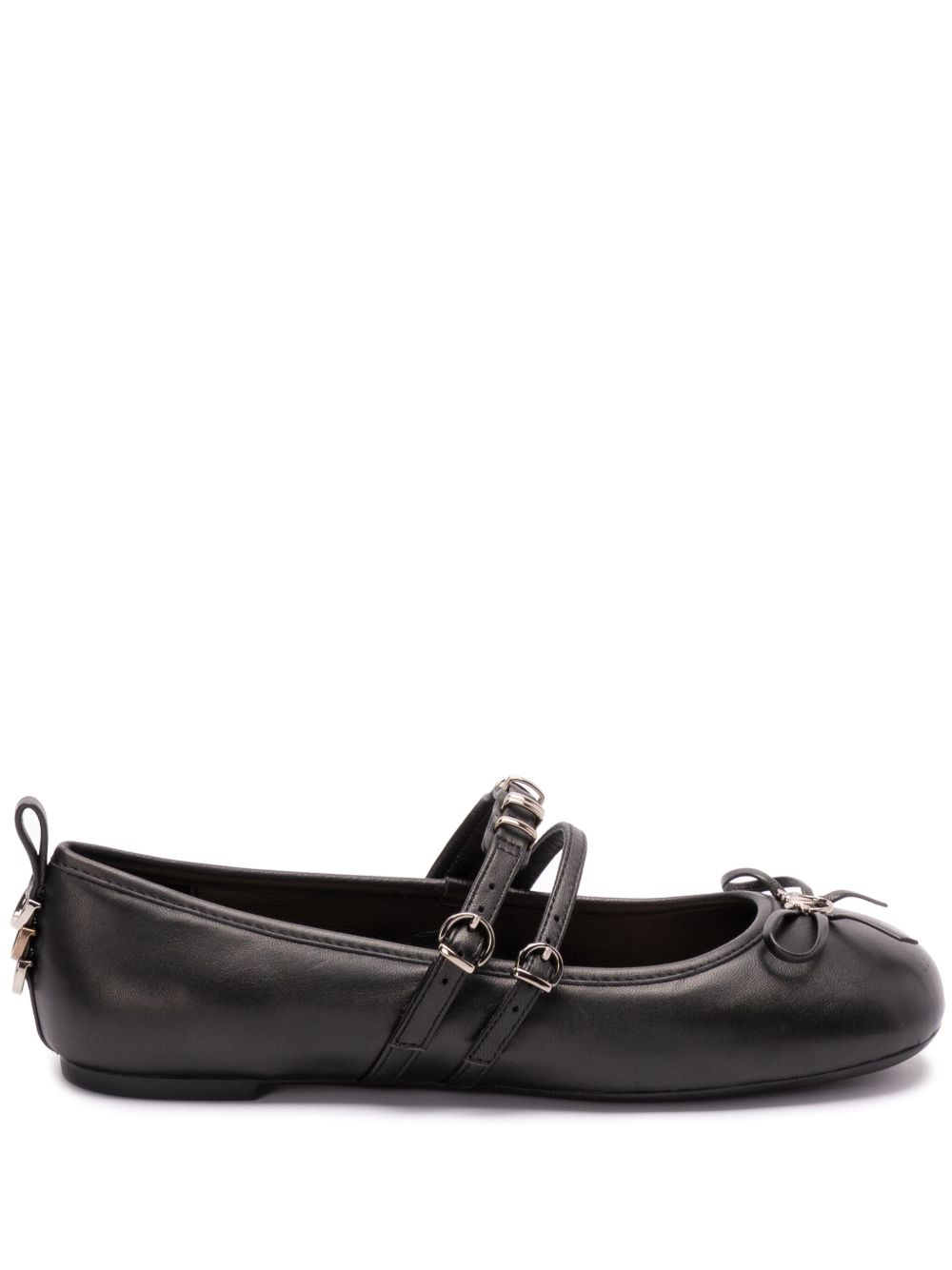 PINKO leather ballet flats - 黑色