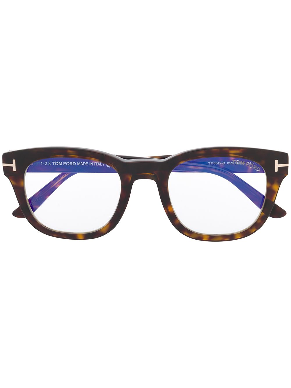 TOM FORD Eyewear 长方形框眼镜 - 褐色