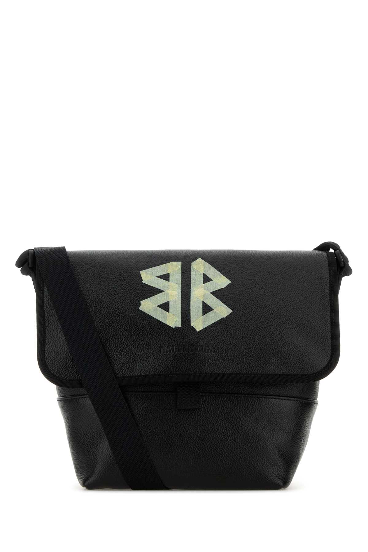 Balenciaga 黑色皮革探索者斜挎包