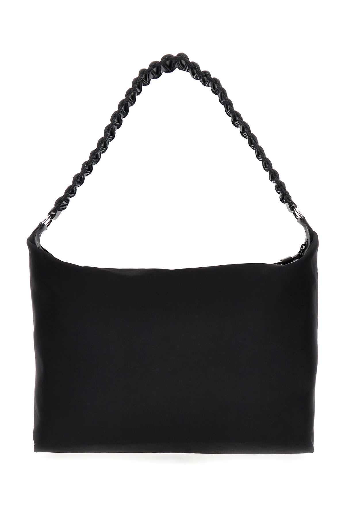 Kara Black Fabric Xxxl Lattice Shoulder Bag