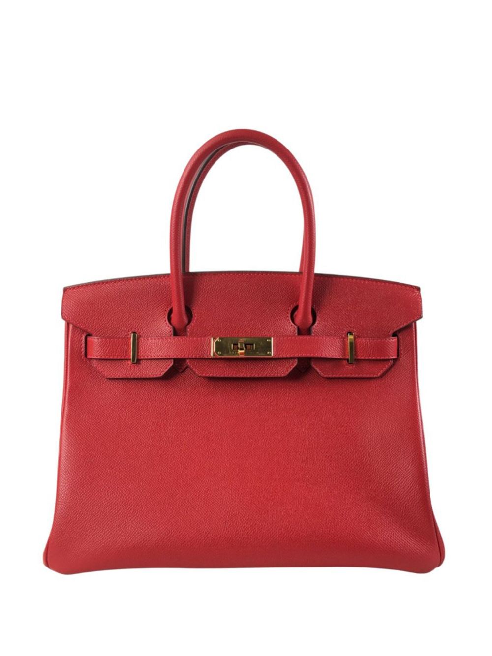 Hermès Pre-Owned Epsom Birkin Retourne 30 手提包（2015年典藏款） - 红色