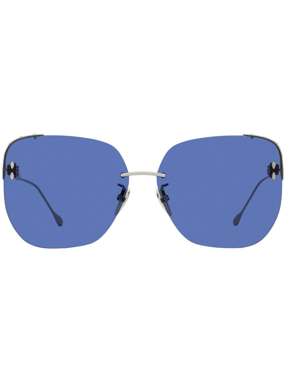 Isabel Marant Eyewear 有色镜片方框太阳眼镜 - 蓝色
