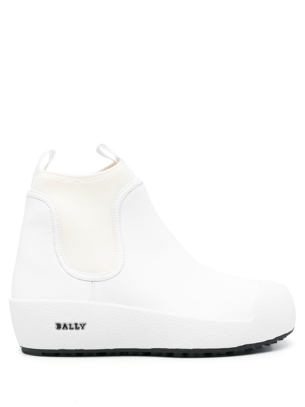 Bally Gadey 厚底弹性拼接短靴 - 白色
