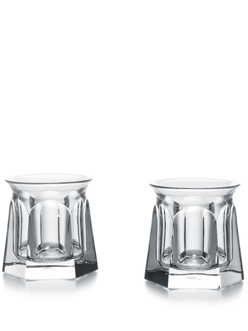 Baccarat Harcourt Talleyrand 水晶烛台（两件装） - 中性色