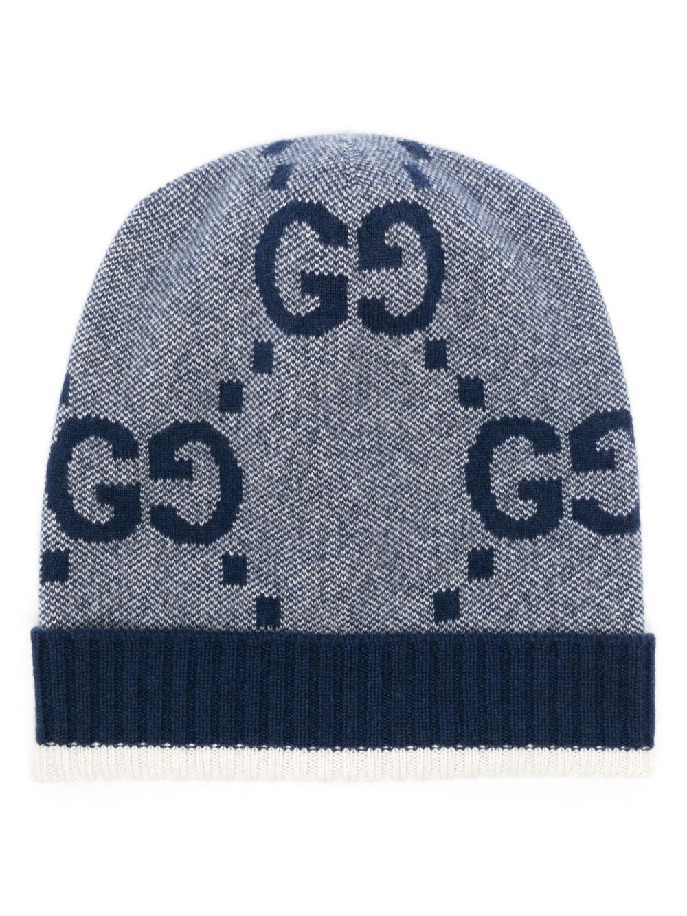 Gucci GG Supreme羊绒套头帽 - 蓝色