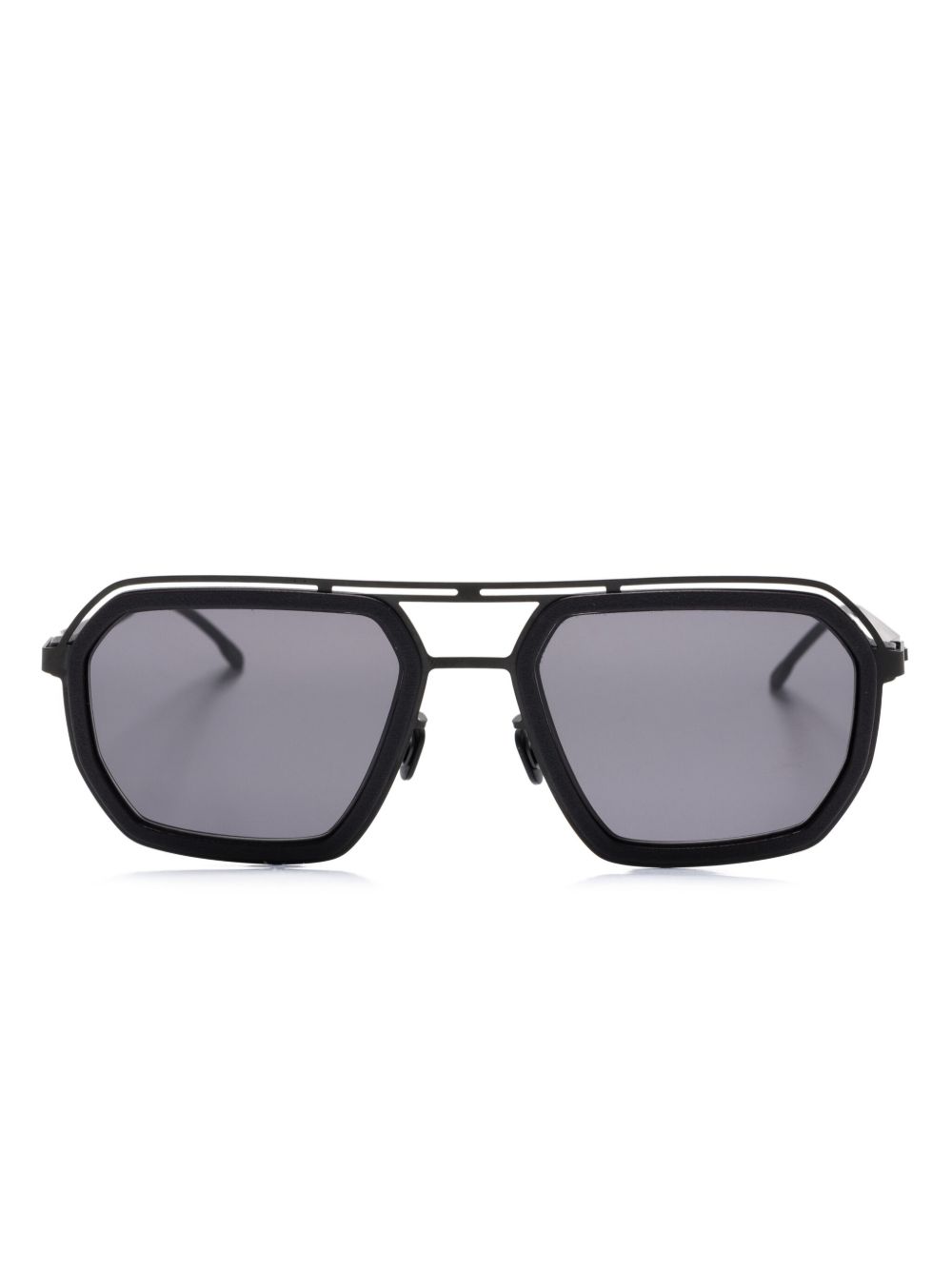 Mykita Mojave 长方形框太阳眼镜 - 黑色