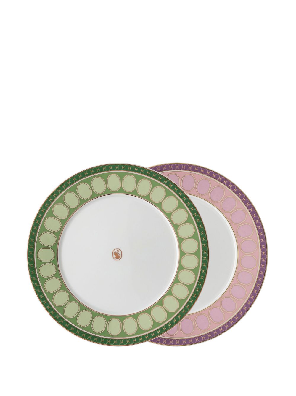 Swarovski x Rosenthal Signum 装饰盘（两件装） - 白色