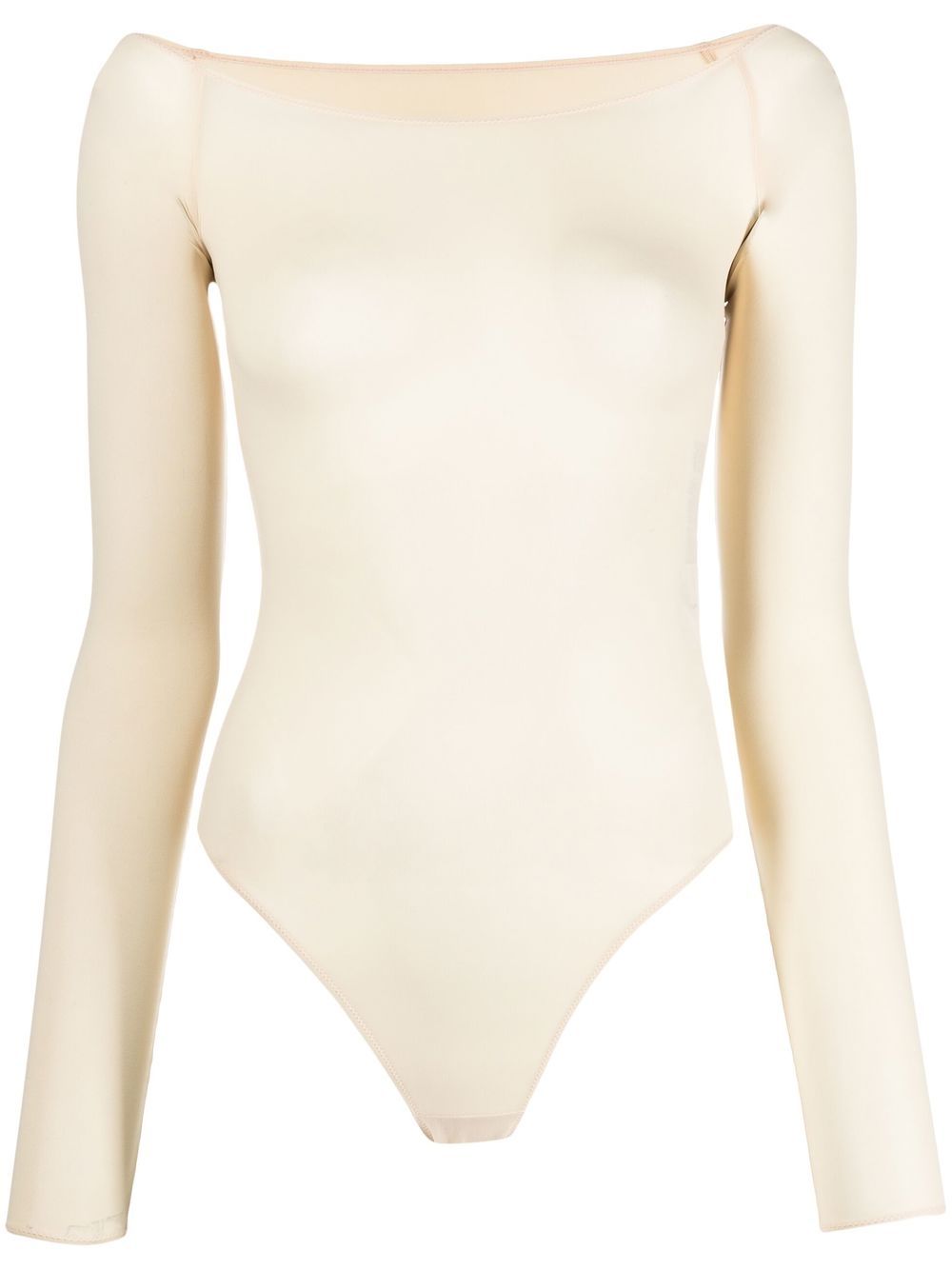 MM6 Maison Margiela 长袖一字领连体紧身衣 - 中性色